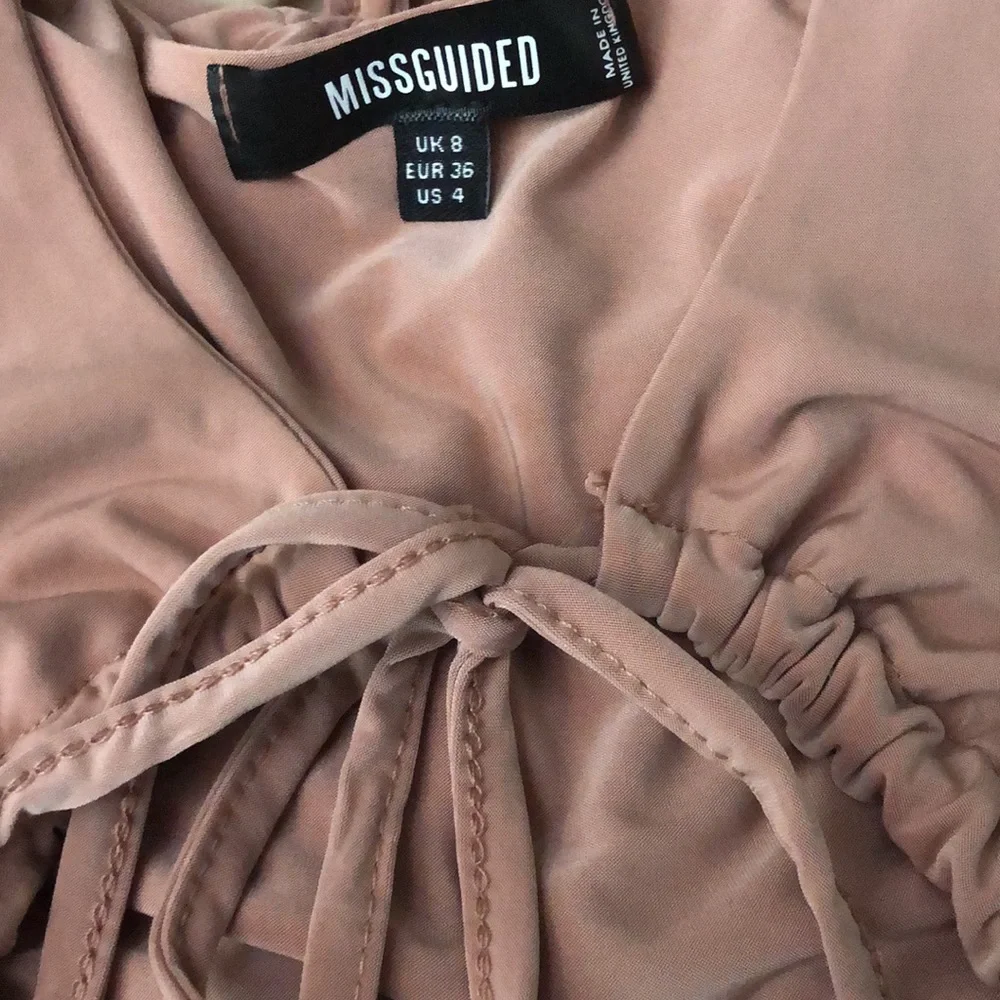 Mauve Tie Front Detail Bodysuit - Picture 4 of 4